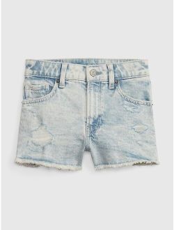 Kids High Rise Shortie Shorts with Washwell