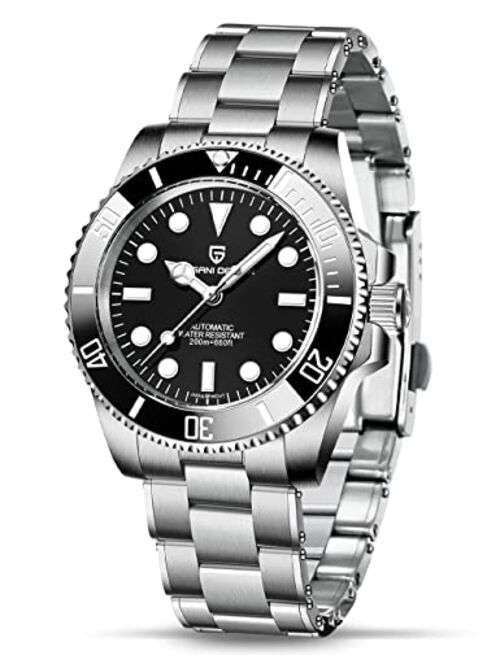 Pagrne Design Pagani Design Men's Watch Sapphire Glass 200M Diver Watch Ceramic Bezel Analog Stainless Steel Waterproof Watch Men's Watch