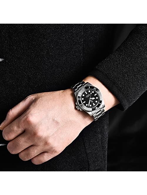 Pagrne Design Pagani Design Men's Watch Sapphire Glass 200M Diver Watch Ceramic Bezel Analog Stainless Steel Waterproof Watch Men's Watch
