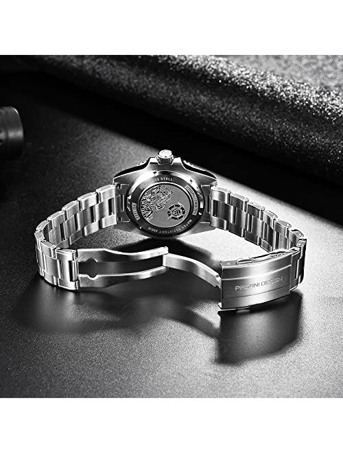 Pagrne Design Men's Watch Pagani Design 1694 Automatic Mechanical Watch Stainless Steel NH35 Movement, 200M Water Resistant Scratch Resistant Synthetic Sapphire Glass Spo