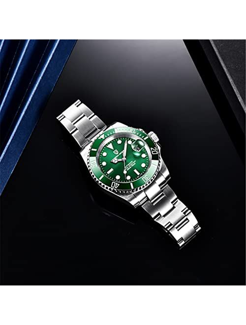 Pagrne Design Pagani Design Men's Automatic Watch nh35 Movement with Black and Green dials