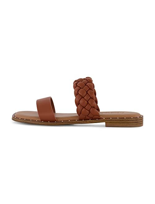 CUSHIONAIRE Women's Varro braided slide sandal +Memory Foam