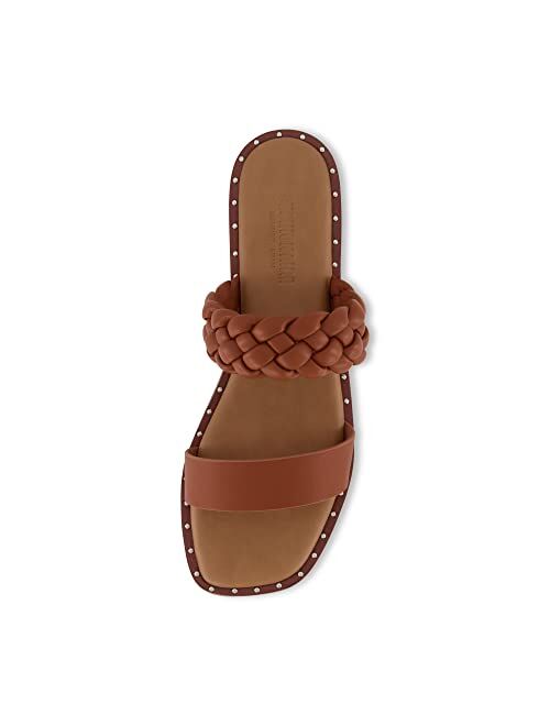 CUSHIONAIRE Women's Varro braided slide sandal +Memory Foam