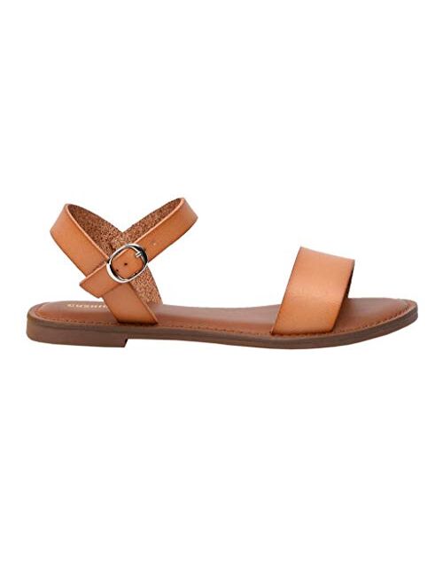 CUSHIONAIRE Women's Clara One Band Ankle Strap Sandal +Memory Foam, Wide Widths Available