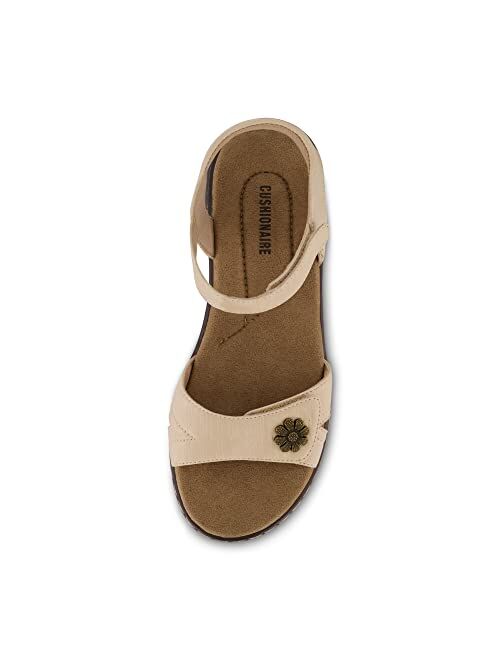 CUSHIONAIRE Women's Bloom comfort sandal with +Comfort Foam and Wide Widths Available