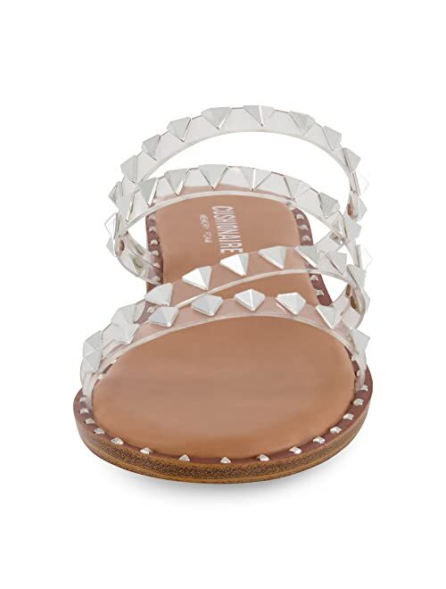 CUSHIONAIRE Women's Tonya Studded slide sandal with Memory Foam