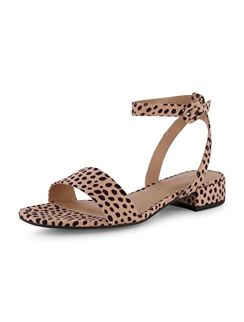 CUSHIONAIRE Women's Nobu one band low block heel sandal +Wide Widths Available