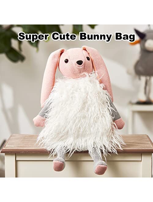Hisnho Toddler Backpack,Mini Cute Kids Backpack for Baby Boy Girl Gift Animal Cartoon Baby Backpack Bookbag Travel Bag(Pink Rabbit)