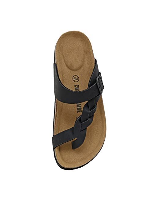 CUSHIONAIRE Women's Libby Cork footbed Sandal with +Comfort and Wide Widths Available,