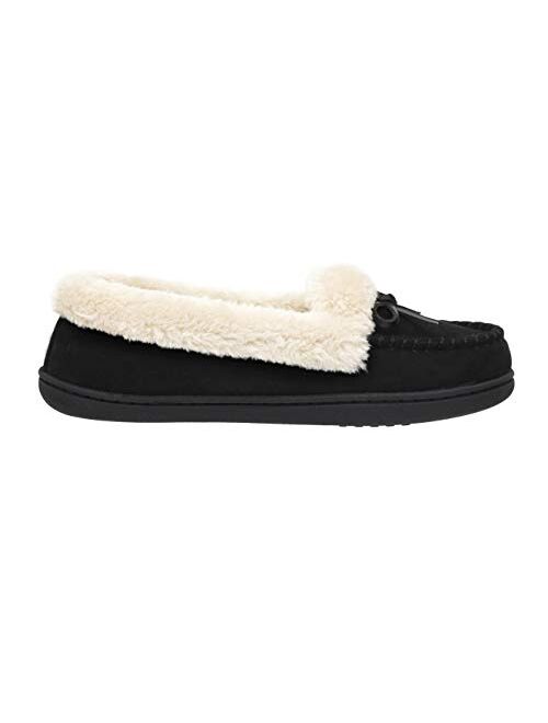 CUSHIONAIRE Women's Sierra Moccasin Slipper +Memory Foam