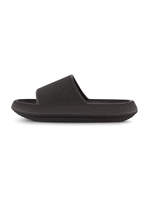 CUSHIONAIRE Men's Feather pool slide with +Comfort