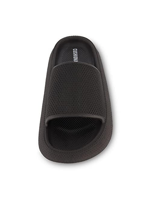CUSHIONAIRE Men's Feather pool slide with +Comfort