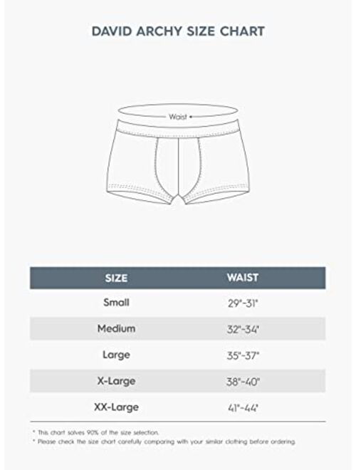 DAVID ARCHY Men's Micro Modal Boxer Briefs Soft Trunks 3 or 4 Pack