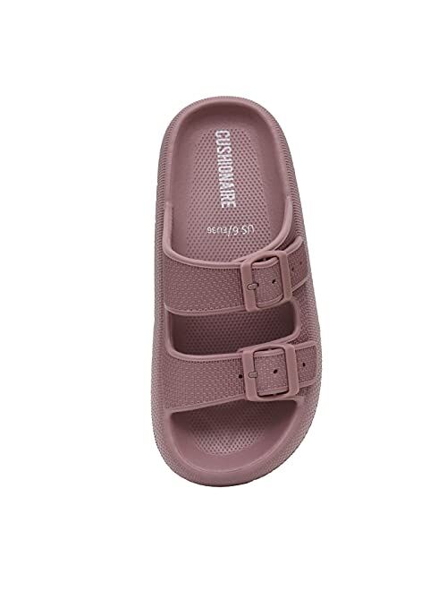 CUSHIONAIRE Women's Fame recovery cloud slide with +Comfort