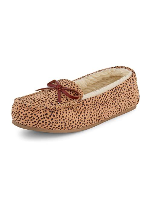 Cushionaire Women's Sabina Moccasin Slipper +Memory Foam