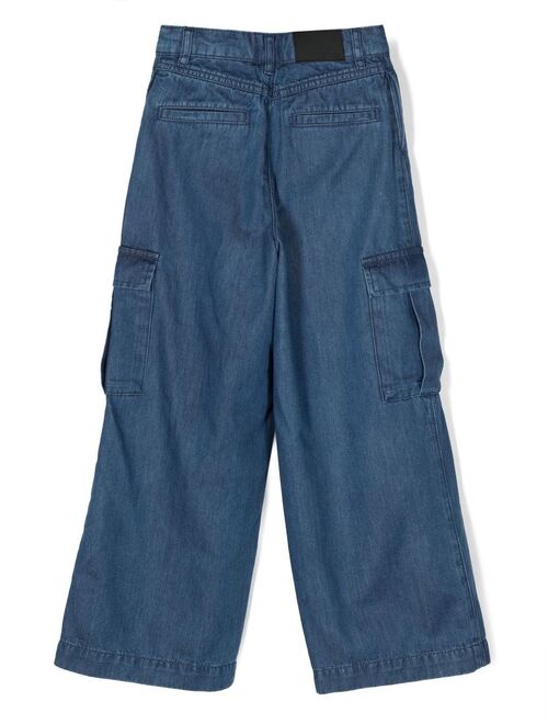 BOSS Kidswear wide-leg cargo jeans