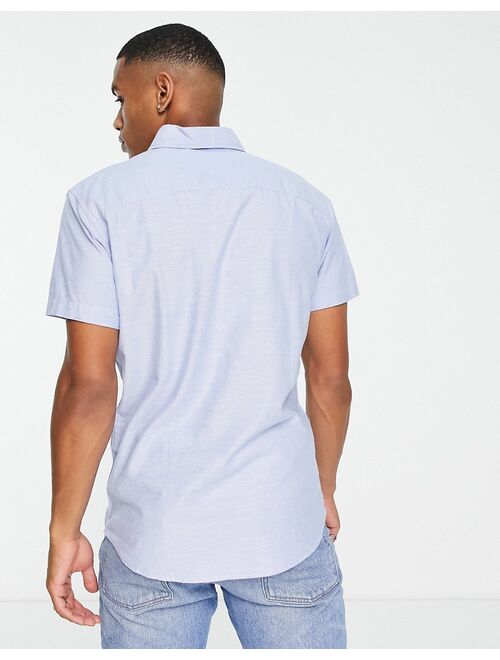 Jack & Jones Essentials oxford shirt short sleeves in light blue
