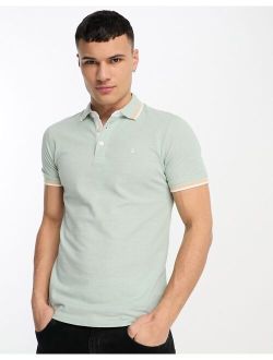 Essentials pique polo in mint green