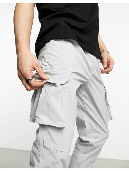 Jack & Jones Intelligence technical cargo pants in gray