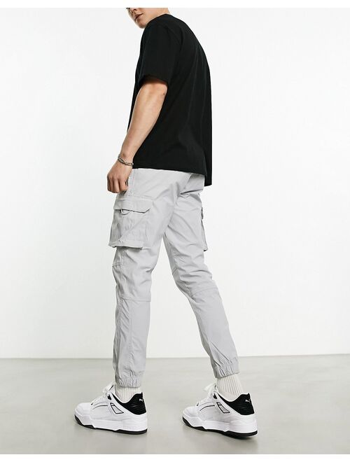 Jack & Jones Intelligence technical cargo pants in gray