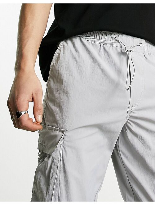 Jack & Jones Intelligence technical cargo pants in gray