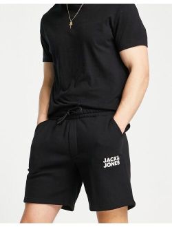 Intelligence sweat shorts with logo in black