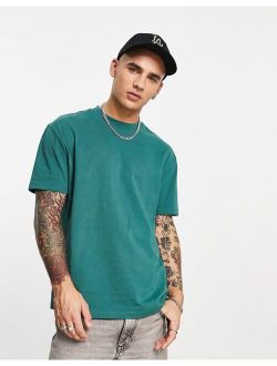 relaxed fit T-shirt in dark green