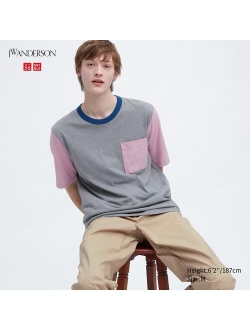 Short-Sleeve Pocket T-Shirt (Color Block) (JW Anderson)