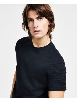 Men's Regular-Fit Pintucked T-Shirt, Created for Macy's