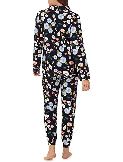 BedHead Pajamas Bedhead PJs Organic Cotton Long Sleeve Classic Notch Joggers PJ Set
