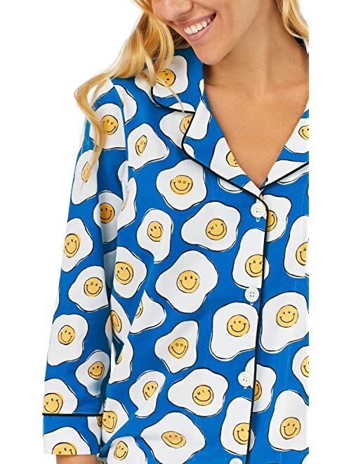 BedHead Pajamas Bedhead PJs Zappos Print Lab: Sunny Side Up 3/4 Sleeve Cropped PJ Set