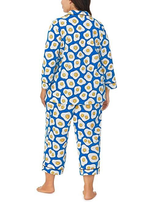 BedHead Pajamas Bedhead PJs Zappos Print Lab: Sunny Side Up 3/4 Sleeve Cropped PJ Set