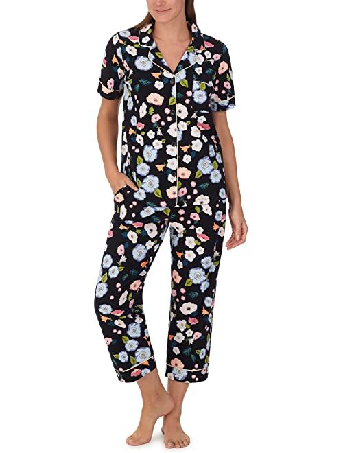 BedHead Pajamas Bedhead PJs Organic Cotton Knit Short Sleeve Cropped PJ Set