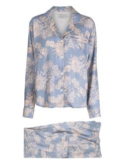 Desmond & Dempsey floral-print linen pajama set