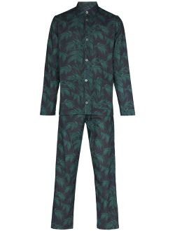 Desmond & Dempsey Byron tropical-print pyjama set