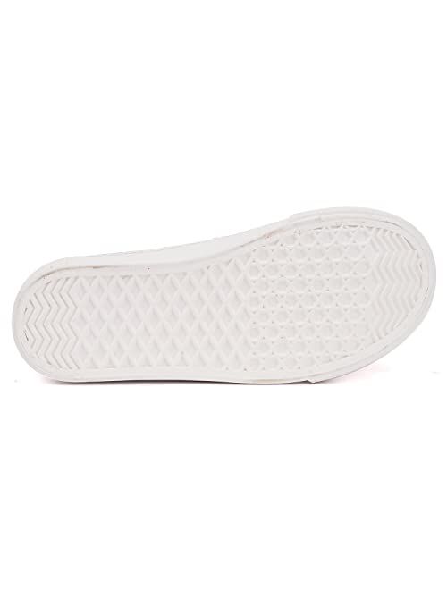 Toandon Sparkle Color Change Flipping Sequins High Top Casual Canvas Shoes for Kids