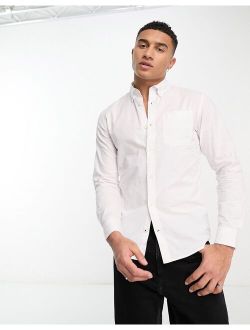 Essentials slim fit oxford shirt in white