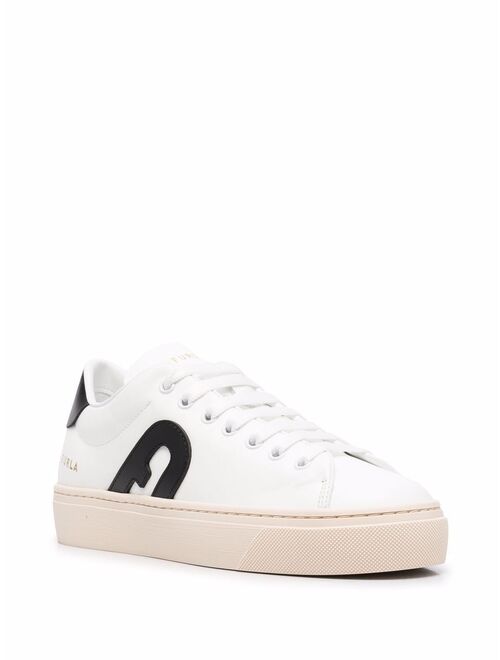 Furla low-top lace-up trainers