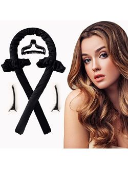 JNDALNG Heatless Hair Curler - Heatless curls - heatless curling rod headband - Satins Heatless Hair Curlers To Sleep In
