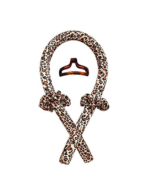 BATOUDE Heatless Curling Rod Headband No Heat Silk Ribbon Curling Rod Hair Roller Curls with Hair Claw Clip Lazy Natural Soft Wave DIY Hair Rollers Styling Tool for Sleep