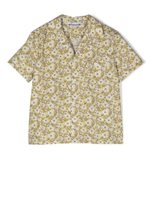 Bonpoint floral-print short-sleeve shirt