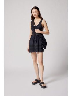 UO Angelina Lace-Inset Mini Dress