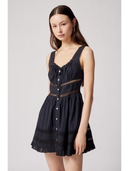 Urban Outfitters UO Angelina Lace-Inset Mini Dress