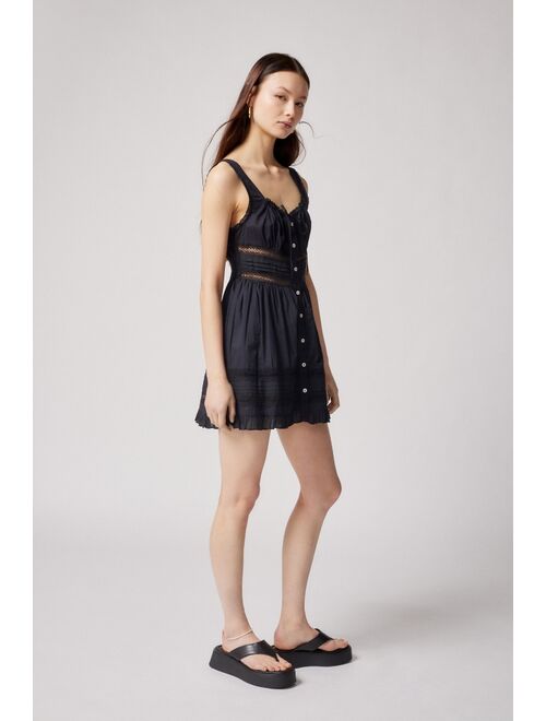 Urban Outfitters UO Angelina Lace-Inset Mini Dress