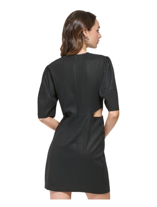Calvin Klein DKNY Women's Short-Sleeve Cutout Twist Dress
