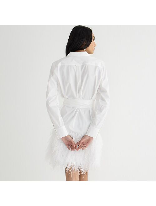 J.Crew Collection limited-edition feather-hem shirtdress