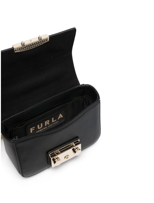 Furla logo-buckle leather crossbody bag