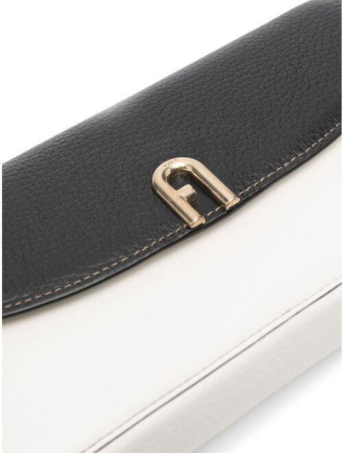 Furla logo-detail leather crossbody bag