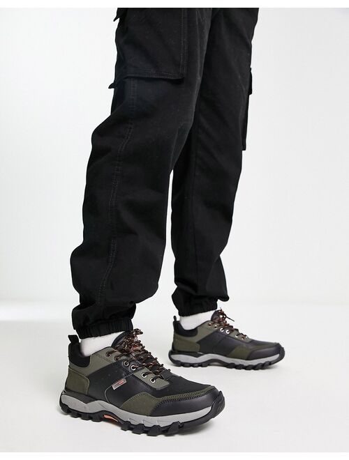 Jack & Jones hiker sneakers with contrast details in khaki