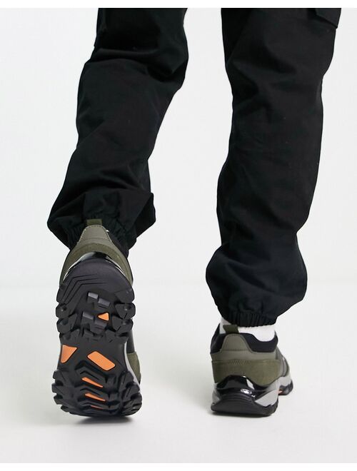 Jack & Jones hiker sneakers with contrast details in khaki